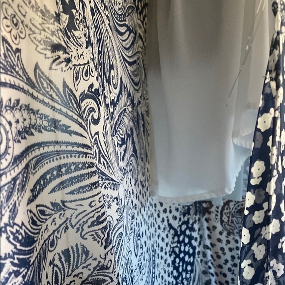 VICI Blue Paisley Scarf Maxi Dress Keyhole Back Halter Tie NWOT - Picture 8 of 8